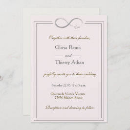 インフィニティユニーク符号赤面ピンク金ゴールドグ結婚レイ 招待状