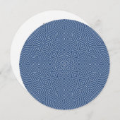 インフィニティラウンドの招待状 青と白 招待状 (正面/裏面)