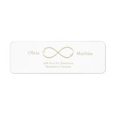 インフィニティラブモノグラム結婚ホワイト住所 シール (正面)