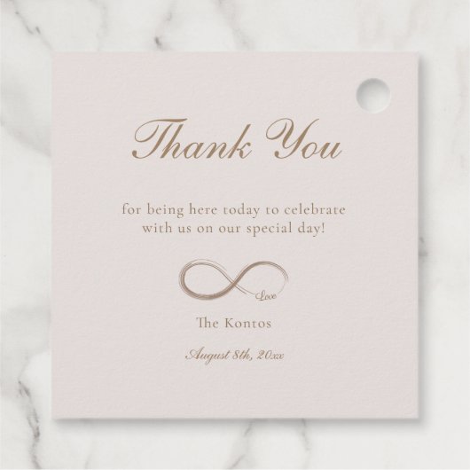 インフィニティラブライトピンクサンキュー結婚ズ フェイバータグ (裏面)