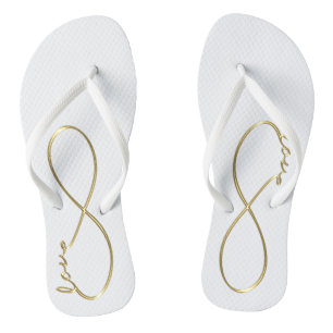 インフィニティラブレミセント金ゴールド+あなたのバックガー。 ビーチサンダル