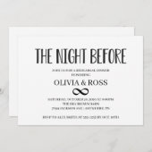 インフィニティリハーサルディナー前の夜 招待状 (正面/裏面)