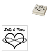 インフィニティレミネートハートBiColor金ゴールドシルバー ラバースタンプ (押印)