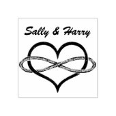 インフィニティレミネートハートBiColor金ゴールドシルバー ラバースタンプ (インプリント)