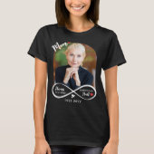 インフィニティ常に私の心の上に写真ママ記念 Tシャツ (正面)