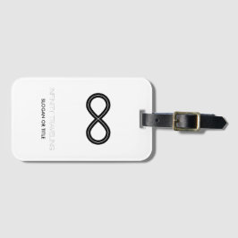 インフィニティ旅行ブラック&ホワイトデザイン ラゲッジタグ