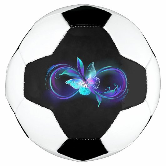 インフィニティ白熱［赤熱］光を放つ魔法蝶 サッカーボール (正面)