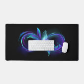 インフィニティ白熱［赤熱］光を放つ魔法蝶 デスクマット (キーボード&マウス)