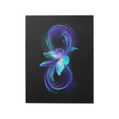 インフィニティ白熱［赤熱］光を放つ魔法蝶 ノートパッド (回転)