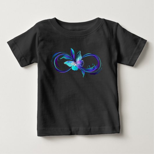 インフィニティ白熱［赤熱］光を放つ魔法蝶 ベビーTシャツ (正面)