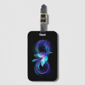 インフィニティ白熱［赤熱］光を放つ魔法蝶 ラゲッジタグ (正面縦)