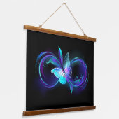 インフィニティ白熱［赤熱］光を放つ魔法蝶 吊り下げ型タペストリー (傾斜あり)