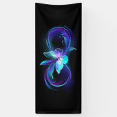 インフィニティ白熱［赤熱］光を放つ魔法蝶 横断幕 (縦)