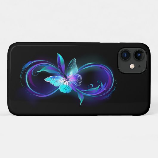インフィニティ白熱［赤熱］光を放つ魔法蝶 Case-Mate iPhoneケース (裏面(横))