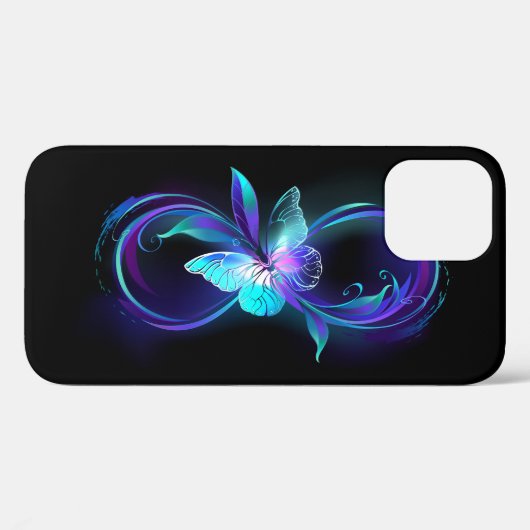 インフィニティ白熱［赤熱］光を放つ魔法蝶 Case-Mate iPhoneケース (裏面 (横))