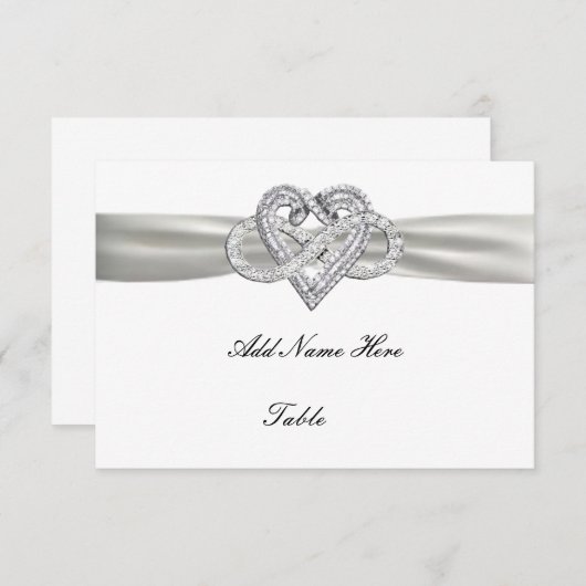 インフィニティ結婚ハートのテーブル座席表 招待状 (正面/裏面)