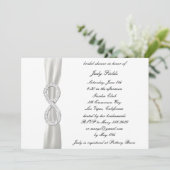 インフィニティ結婚ホワイトのブライダルシャワー招待 招待状 (スタンド正面)