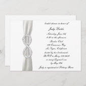 インフィニティ結婚ホワイトのブライダルシャワー招待 招待状 (正面/裏面)