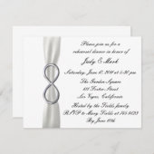 インフィニティ結婚ホワイトのリハーサルディナー招待状 招待状 (正面/裏面)