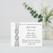 インフィニティ結婚ホワイト婚約パーティ招待状 招待状 (スタンド正面)