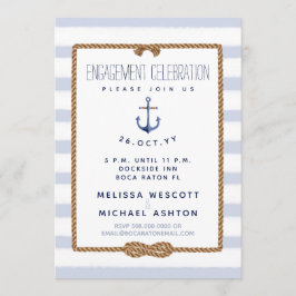 インフィニティ航海のノットブルー&ホワイト婚約 招待状