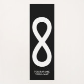 インフィニティ記号スピリチュアルアイコンシンボル名前をカスタムする ヨガマット (正面)