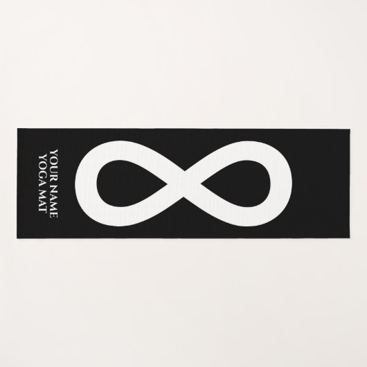 インフィニティ記号スピリチュアルアイコンシンボル名前をカスタムする ヨガマット (正面(横))