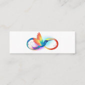 インフィニティ記号付き虹のハミングバード スキニー名刺 (正面)