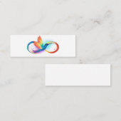 インフィニティ記号付き虹のハミングバード スキニー名刺 (正面/裏面)