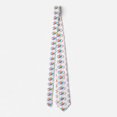 インフィニティ記号付き虹のハミングバード ネクタイ (裏面)