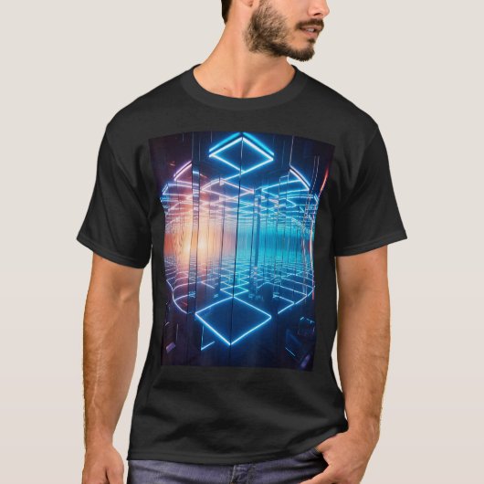インフィニティ鏡魅惑アートデザインデプスミラー Tシャツ (正面)