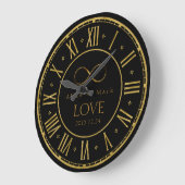 インフィニティ・ラブ |ギークギフト ラージ壁時計 (傾斜)