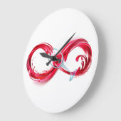 インフィニティ（赤ワイン付き） ラージ壁時計 (傾斜)