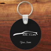 インフィニティG35クーペシルエット鍵チェーン(黒) キーホルダー (正面)