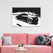 インフィニティG35クーペ転がのショット キャンバスプリント (インサイチュ (リビング))