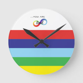 インフィニティLGBTQ+プライドトート ラウンド壁時計