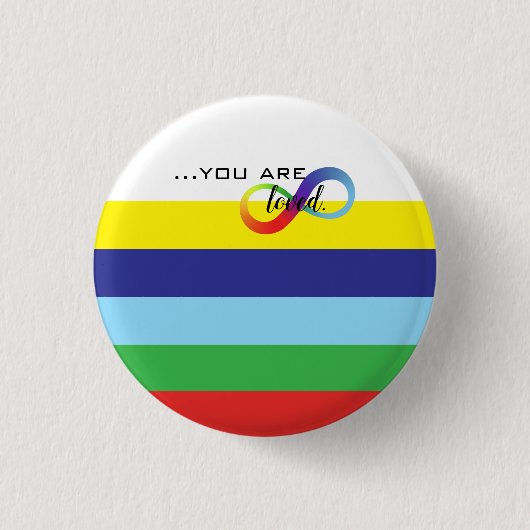 インフィニティLGBTQ+ プライドトート 缶バッジ (正面)