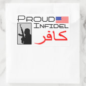 インフィ誇りを持ったデル 長方形シール (バッグ)