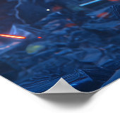 インフェルナルサイバー戦士 – Neon Fire Samurai ポスター (角)