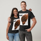 インフェルナル治世 – ファイア&スカルデスメタルティー Tシャツ (ユニセックス)