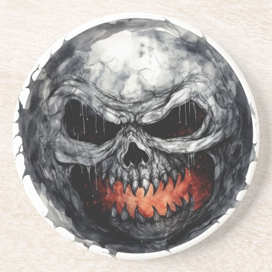 インフェルナル・モー：スカル・ホラー・コースターの水滴 コースター (正面)