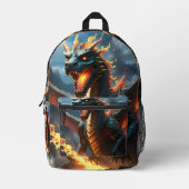 「インフェルノの息：ドラゴンの炎」 プリントバックパック (正面)