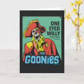 インフェルノの片目の荒々しい海賊の船長 カード (黄色い花)