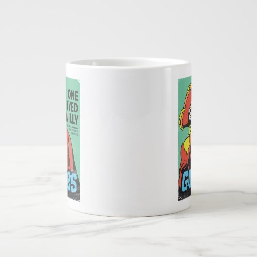 インフェルノの片目の荒々しい海賊の船長 ジャンボコーヒーマグカップ (正面)