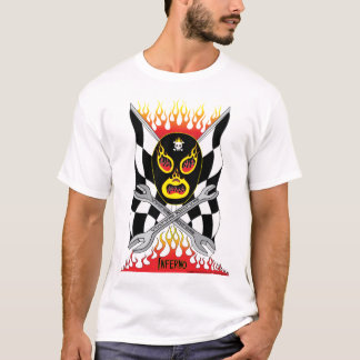 インフェルノのLuchadorのメキシコレスリング選手の人のTシャツ Tシャツ