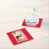 インフェルノは昇進ポスターを競争させます スクエアペーパーコースター (インサイチュ)