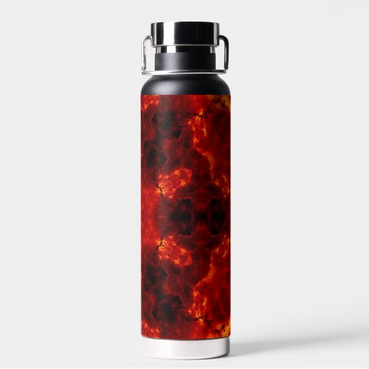 インフェルノネクサス – ファイエリー万華鏡のように千変万化するパターンアート ウォーターボトル (背面)