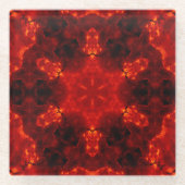 インフェルノネクサス – ファイエリー万華鏡のように千変万化するパターンアート ガラスコースター (正面)