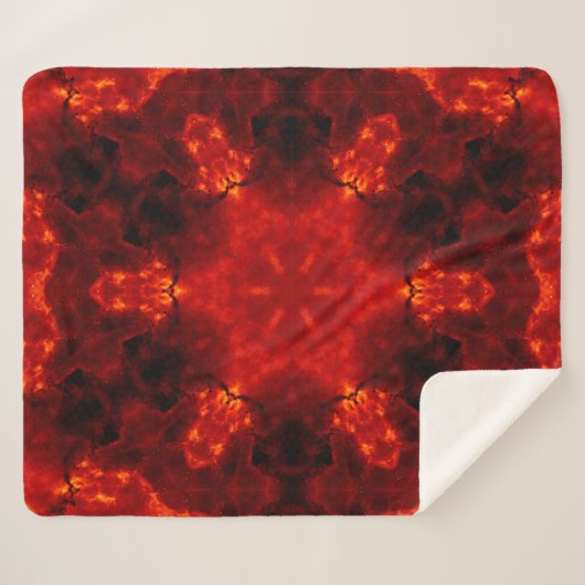 インフェルノネクサス – ファイエリー万華鏡のように千変万化するパターンアート シェルパブランケット (正面(横))