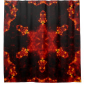 インフェルノネクサス – ファイエリー万華鏡のように千変万化するパターンアート シャワーカーテン (正面)